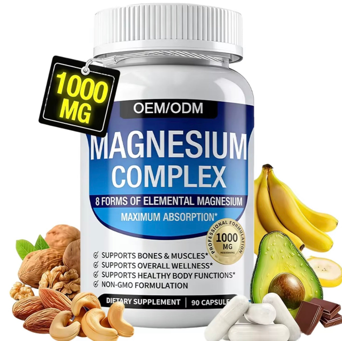 MAGNESIUN COMPLEX 1000mg          90 CAPSULES
